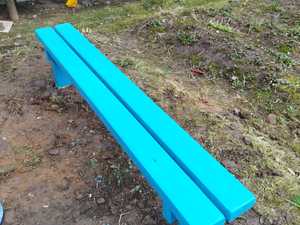 Установка, окрашивание скамейки около подъезда №1.jpeg